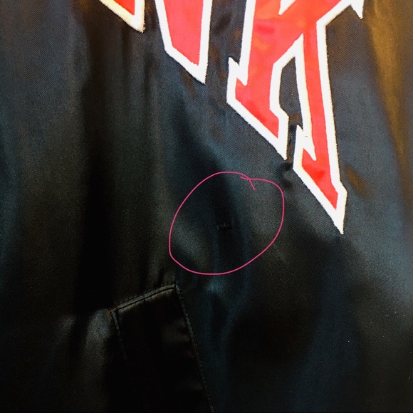 PINK Black Satin Bomber Jacket Coat Love Pink Logo - Picture 10 of 14